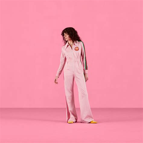 gucci pink jumpsuit|gucci adidas pink jumpsuit.